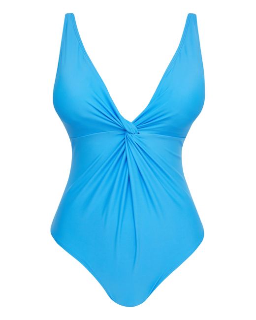 JD Williams Blue Twist Front Swimsuit