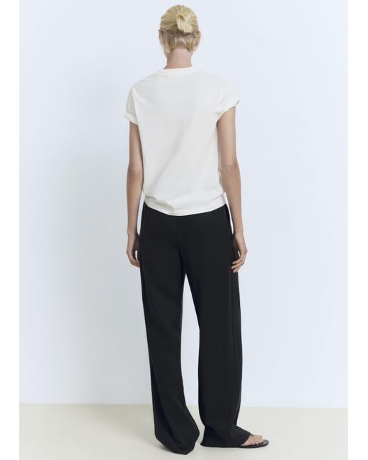 Mango White Graphic T-Shirt
