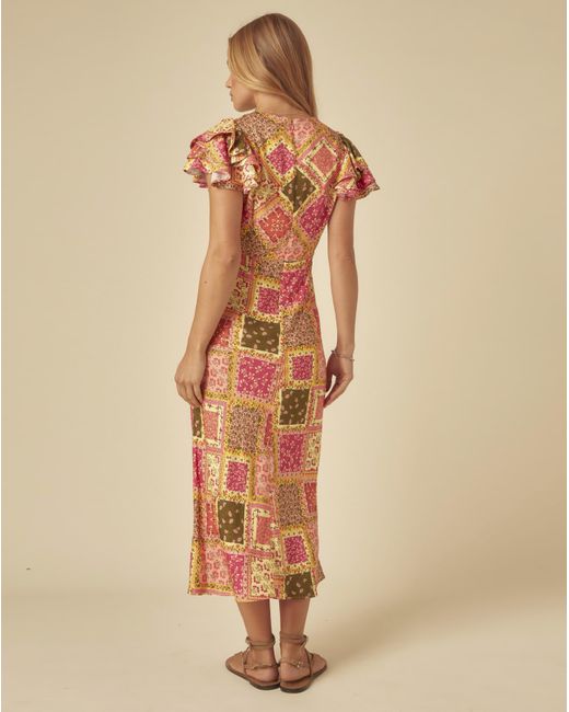Nobody's Child Orange Layla Midi Dress