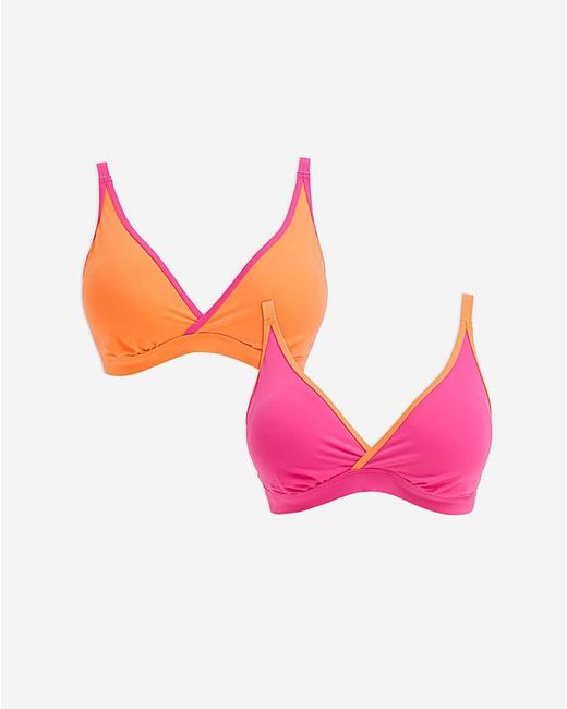 Simply Be Pink Value 2 Pack Bikini Tops