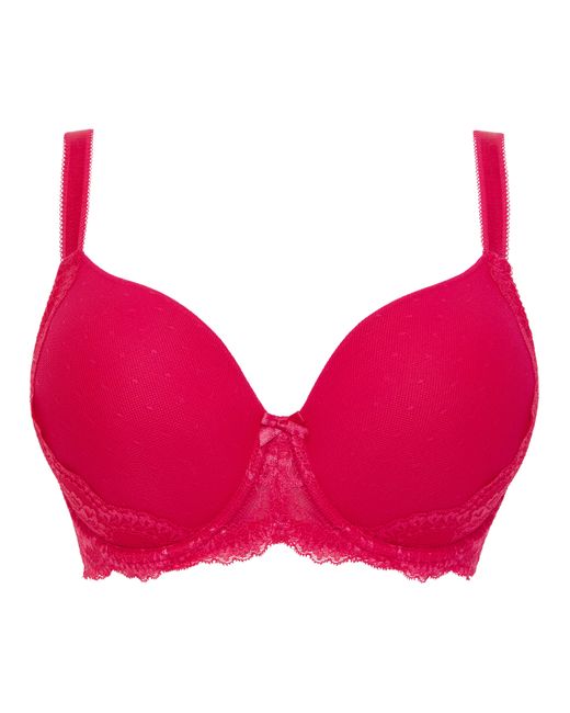 Figleaves Pink Juliette Lace T Shirt Bra