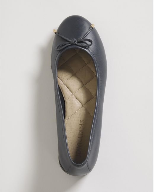 JD Williams Black Leather Ballerina Eee Fit