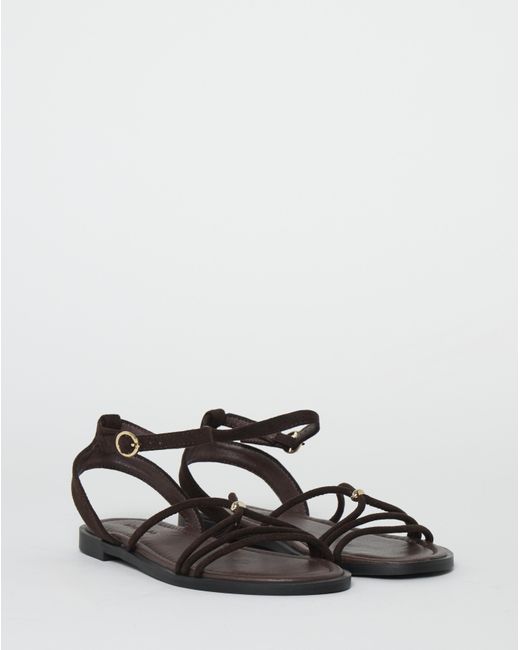 Simply Be White Hardware Detail Flat Sandals Wide