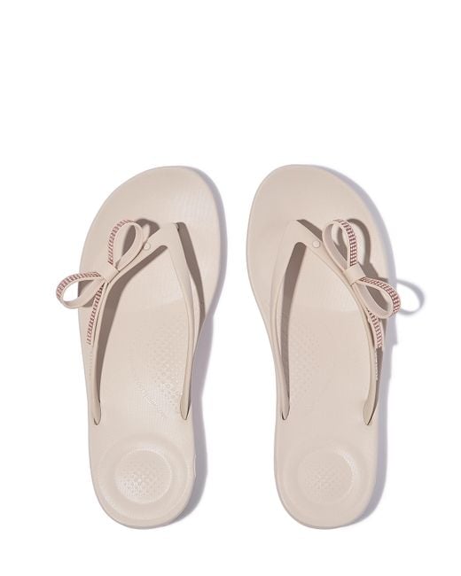 Fitflop White Fit Flop Iqushion Glitz Flip Flops