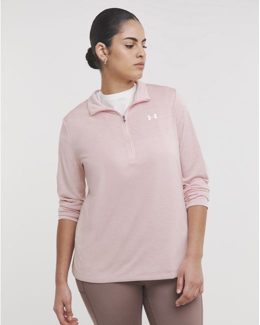 Under Armour Pink Tech 1/2 Zip Twist Top
