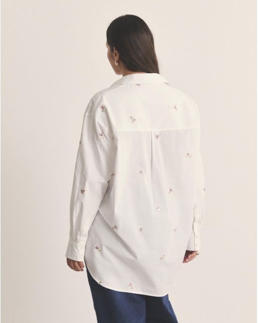 Simply Be Natural Cocktail Embroidered Shirt