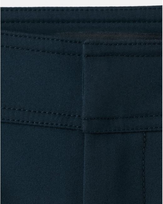 Mango Blue Wide Leg Trouser Button Detail