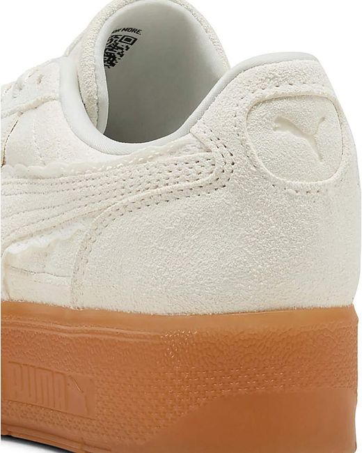 PUMA White Palermo Elevata Suede Trainers