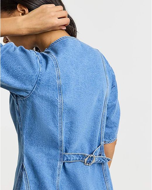 Simply Be Blue Cinched Mini Dress