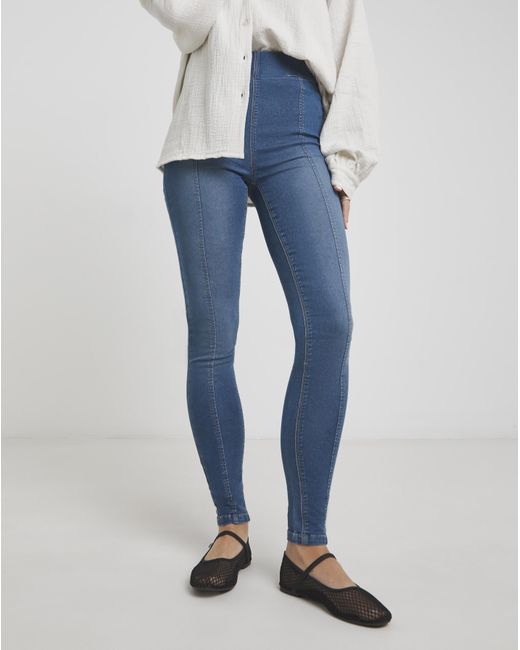 Simply Be Blue Seamed Skinny Jeggings