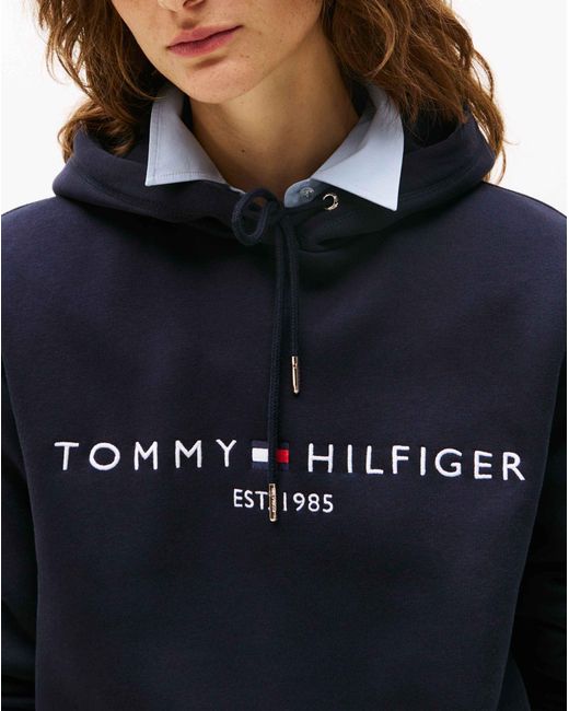 Tommy Hilfiger Blue Heritage Logo Hoodie