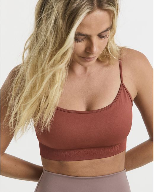Pink Soda Red Logo Seamless Bra