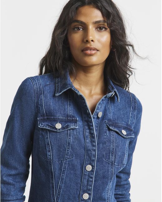 Simply Be Blue Midaxi Shirt Dress