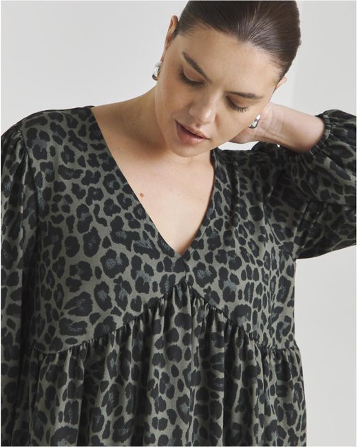 Simply Be Gray Supersoft Smock Dress