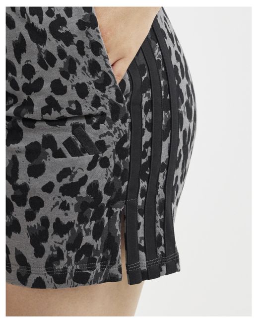 Adidas Blue Leopard Print Short