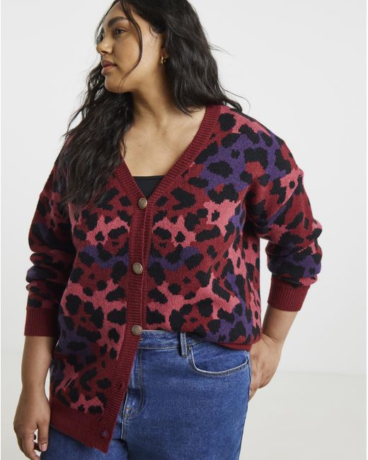 Lovedrobe Blue Animal Long Line Cardigan
