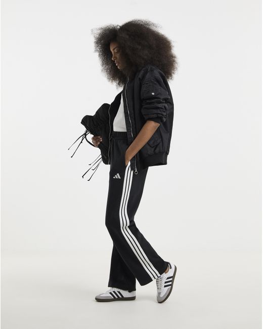 Adidas Black 3 Stripes Fleece Pants