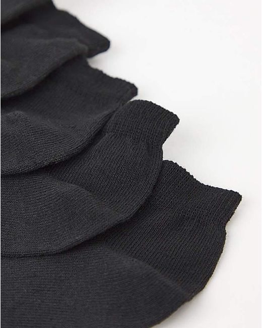 Pretty Secrets Black 5 Pack Super Value Trainer Liner Socks
