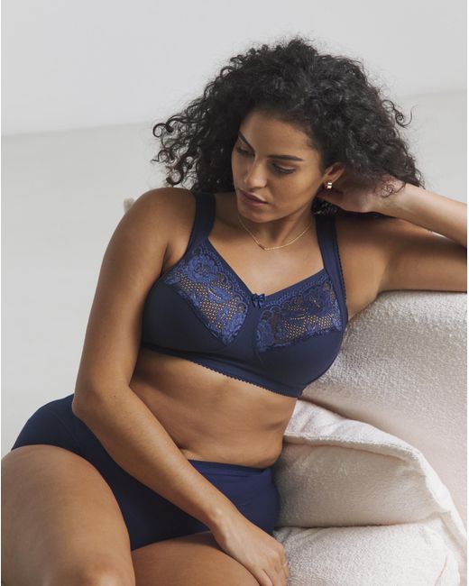 Miss Mary Of Sweden Miss Mary Lovely Lace Support Bra Dkblue