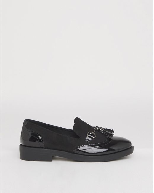 Simply Be Black Brogue Tassle Loafer Standard