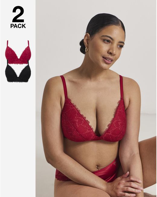 Pretty Secrets Red 2 Pack Willow Bralette