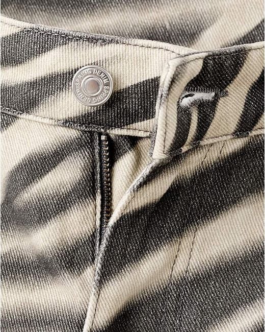 Mango White Printed Jean