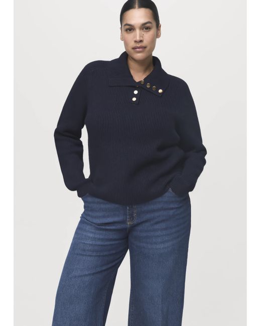 Mango Blue Wide Leg Jeans