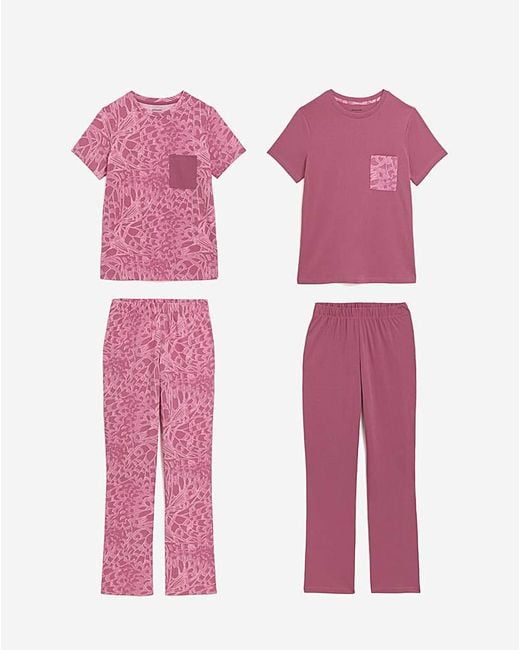 JD Williams Pink Value 2 Pack Pj Set
