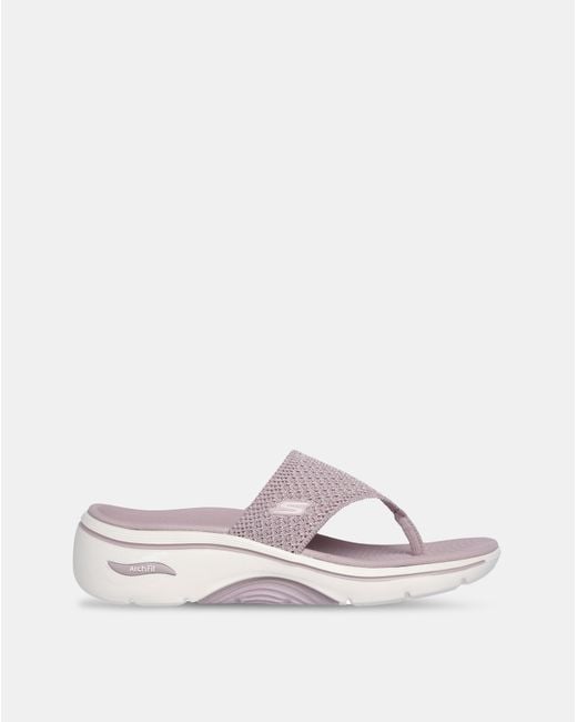 Skechers Purple Go Walk Arch Fit Carrie Sandals