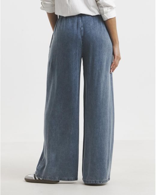 Simply Be Blue Denim Lyocell Tie Front Jean