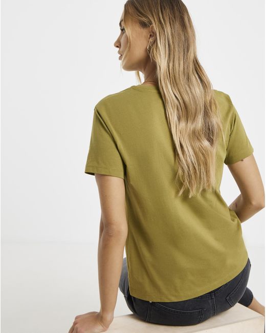 Simply Be Green Slub Slim Fit Crew Neck T-Shirt