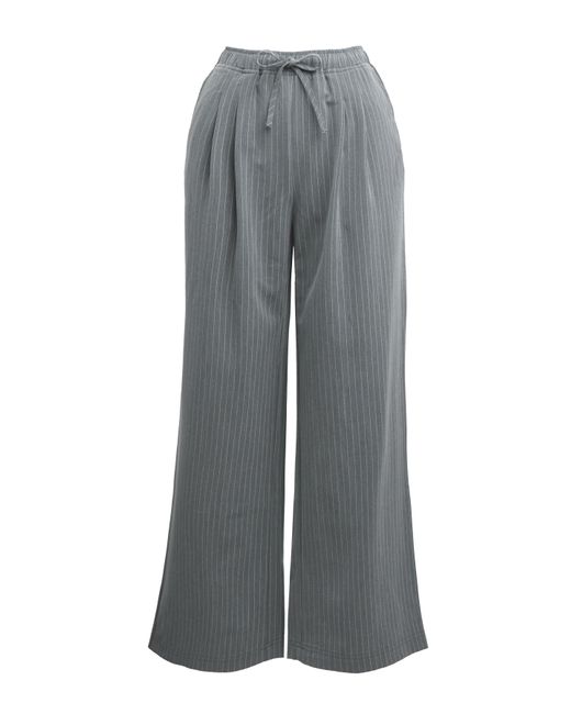 Simply Be Gray Drawcord Waist Wide Leg Trousers