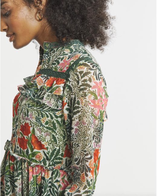 Hope & Ivy Multicolor William Morris Society Dress