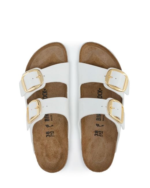 Birkenstock White Arizona Big Buckle Sandals