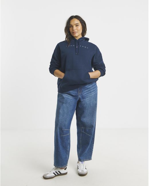 Tommy Hilfiger Blue Tonal Linear Hoodie