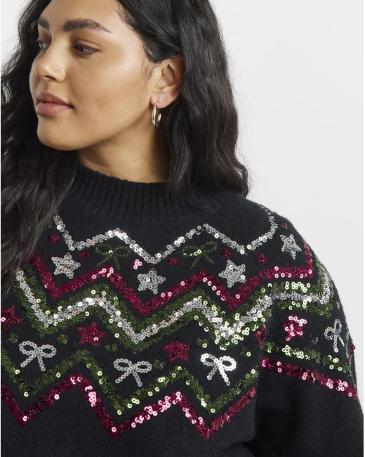 Lovedrobe Black Sequin Jumper