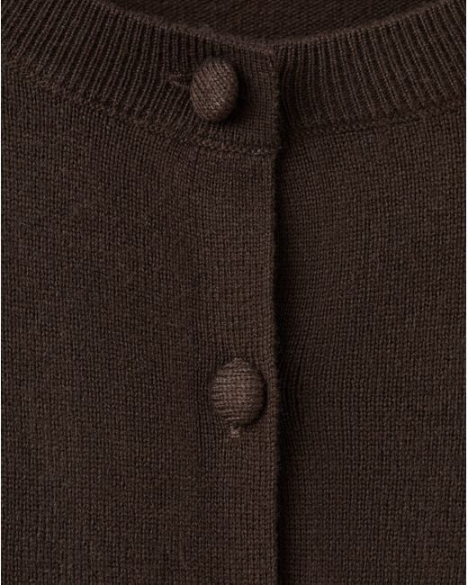 Mango Brown Wool Mix Cardigan
