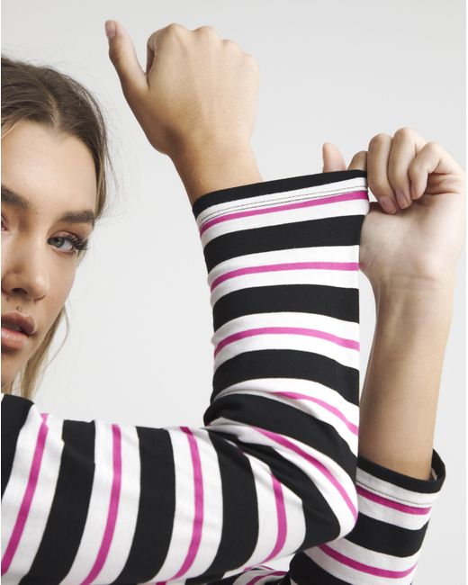 Simply Be White Long Sleeve Longline Oversized Tee