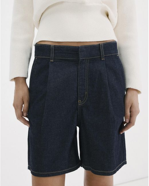 Mango Multicolor Mid- Rise Denim Bermuda Shorts