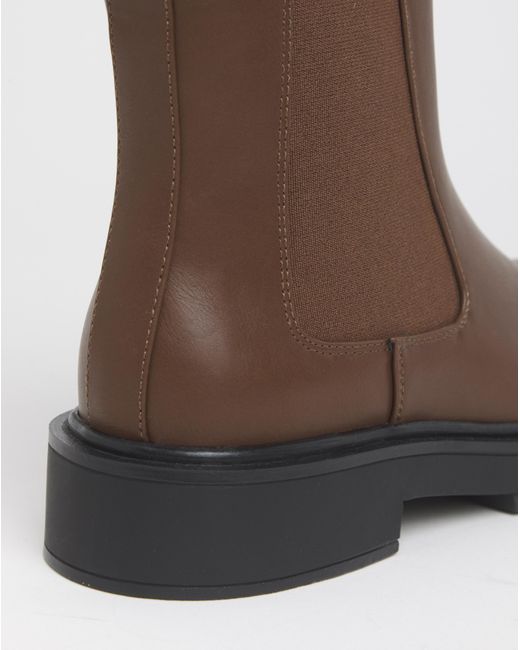 Simply Be Brown Classic Chelsea Boot Wide