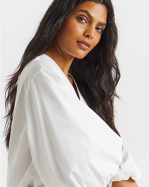 Simply Be White Button Through Blouse