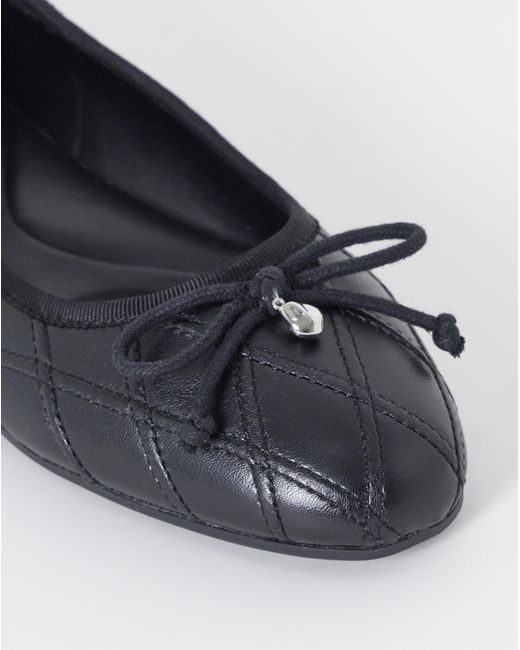 Simply Be White Quilted Ballerina Shoes Extra Wide Fit