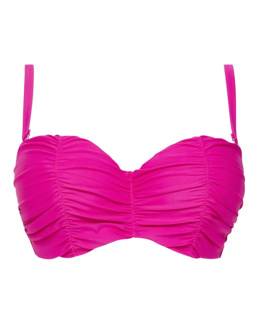 Figleaves Pink Figleaves Fiji Ruched Detail Bikini Top