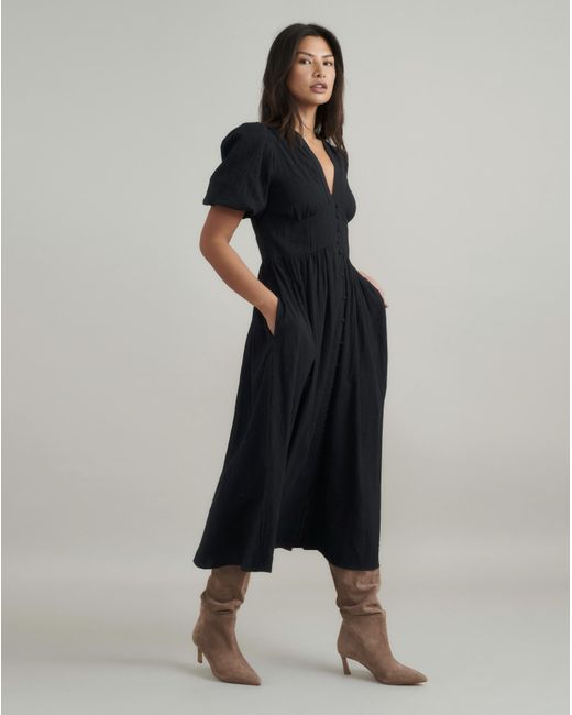Nobody's Child Black Starlight Midi Dress