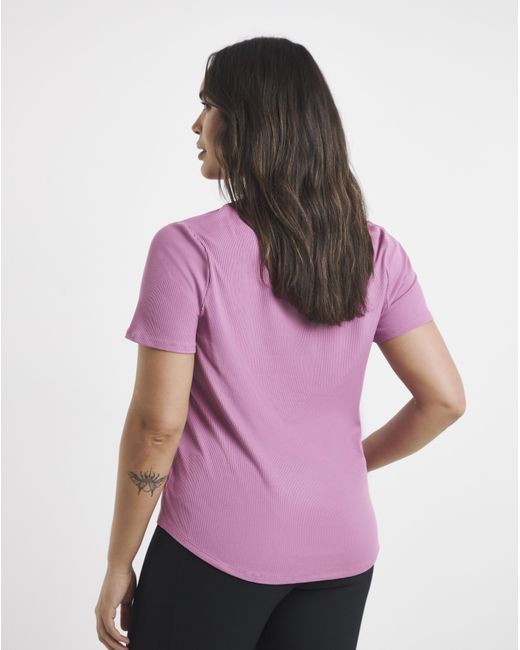 Skechers Purple Go Walk Luxe Rib T-Shirt
