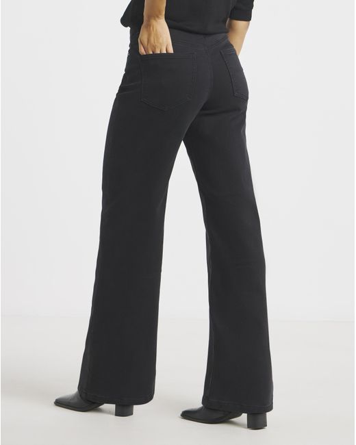 Simply Be Blue Fleece Lined Cosy Wide Leg Jeans