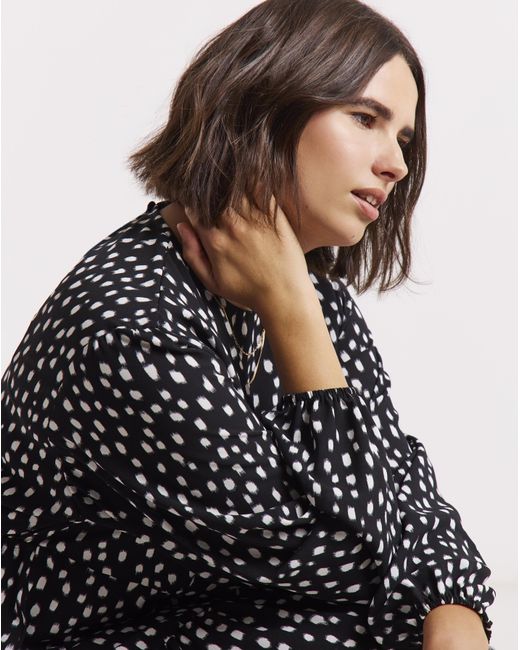 Simply Be Black Drop Waist Midi Dress
