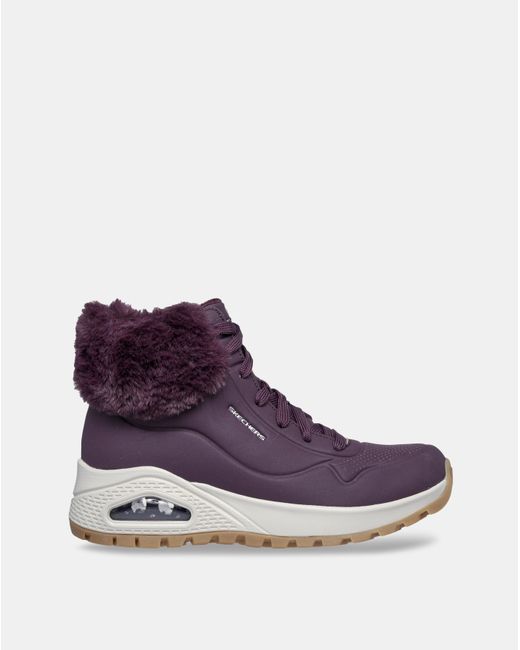Skechers Purple Fur Sneaker Boot