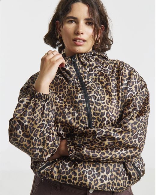 Simply Be Brown Quarter Zip Wind Breaker