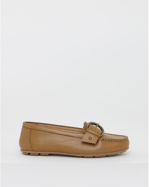 JD Williams Natural Leather Driving Moccasin Ex Wide